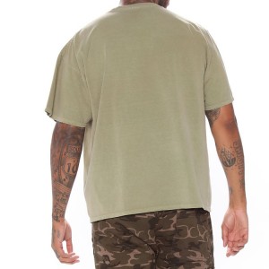 Camisetas de gran tamaño 100% algodón de alta calidade con pescozo redondo liso para adestramento deportivo para homes