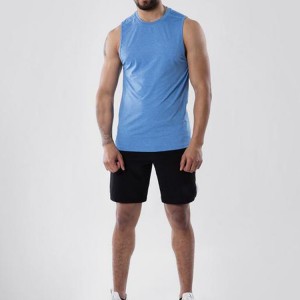 Factory Price Lightweight Polyester Spandex Blank Workout Running Tank Top For Men
