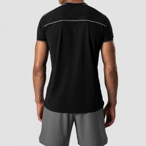 Svedtransporterende Color Block Workout Blank Gym T-shirt Herre Custom Polo T-shirts