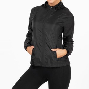 Lightweight 100% Nylon Windproof Outdoor Running Windbreaker Jacket For Women