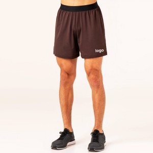 Pantalones cortos para correr Pantalones cortos de gimnasio de poliéster de malla con cintura elástica personalizada