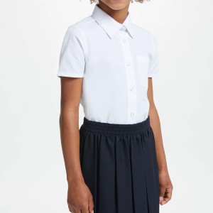 Camises escolars a l'engròs Tops d'uniformes d'estudiants blancs personalitzats