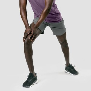 Pakaian Olahraga Grosir Kustom Cepat Kering Mens Tali Pinggang Elastis Di Dalam Celana Pendek Lintasan Lari Nilon