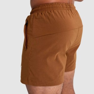Shorts atléticos esportivos masculinos de cintura elástica de poliéster elástico de secagem rápida