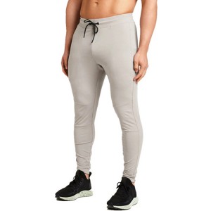 Veleprodaja, visokokvalitetne pamučne muške uske sportske hlače za vježbanje s džepom na patentni zatvarač