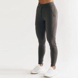 Grosir OEM Olahraga Tapered Leg Pants Wanita Slim Fit Cotton Sweat Joggers