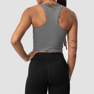 Sostenidor esportiu de fitness encoixinat d'alt estirament Sostenidor de ioga amb esquena de corredor per a dones