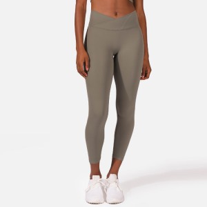 Nejprodávanější punčochové kalhoty na zakázku pro ženy Fitness Crossover V pas s vysokým pasem jógové legíny