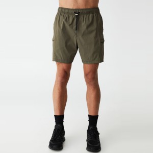 Shorts masculinos de náilon para esportes leves de secagem rápida com cordão na cintura para academia