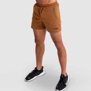 Four Way Stretch sneldrogende polyester elastische taille sport atletische shorts voor heren