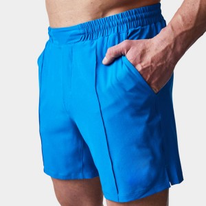 Engros letvægts polyester elastisk talje mænd atletisk løb sport gym shorts