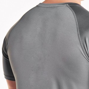 គុណភាពខ្ពស់ Quick Dry Essential Breathable Raglan Sleeve Men Muscle Gym T Shirt