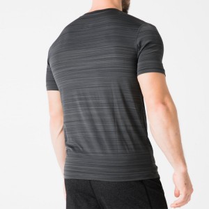 Ogulitsa OEM Spandex Muscle Gym Shorts Sleeve Men Slim Fit Polyester Custom T Shirt Printing