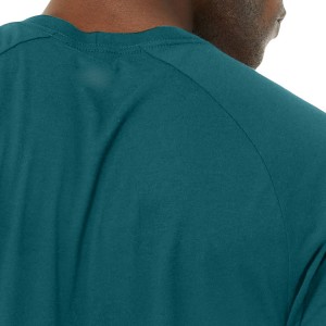 Højkvalitets træningsblanke brugerdefinerede almindelige langærmede gymnastik-t-shirts til mænd