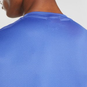 Maßgeschneiderte, hochwertige Mesh-Polyester-Lauf-, Sport- und Fitnessstudio-Sport-T-Shirts für Männer
