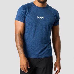 Slim Fit Tee Custom højkvalitets Raglan Sleeve Plain Gym T-shirts til mænd