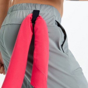 Lättvikts polyester rygghängande handduk Custom Men Gym Workout Jogger Byxor