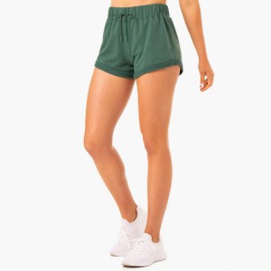 OEM Grosir Active Fitness 60% Cotton 40% Polyester Women Workout Sweat Shorts