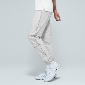 Calça masculina de moletom masculina de alta qualidade leve personalizada slim fit com bolso com zíper