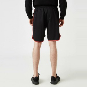 Firoşgehek Drawstring Waist Contrast Piping French Terry Cotton Jogger Sweat Shorts For Men