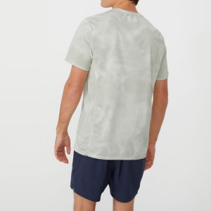 Visokokakovostne športne prazne majice s kratkimi rokavi z okroglim izrezom Tie Dye po meri oblikovane za moške