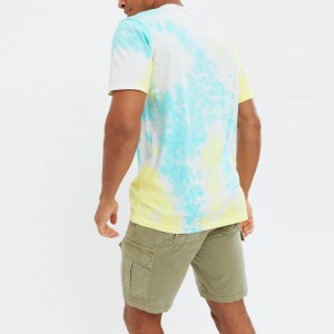 فروش عمده آستین کوتاه 100 تای پنبه ای رنگ تی شرت ورزشی برای چاپ سفارشی برای مردان