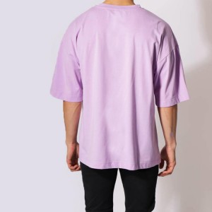 Высакаякасныя мужчынскія футболкі з 100% бавоўны і простымі простымі вялізнымі памерамі для трэніровак