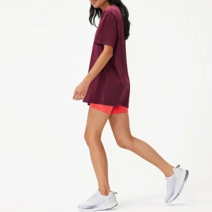 Private Label Workout Wear Blank OEM Høj kvalitet 100 % bomuld Oversize almindelige T-shirts til kvinder
