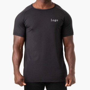 Prozračna mrežasta tkanina prilagođena brzim sušenjem Muscle Slim Fit obične majice za teretanu za muškarce