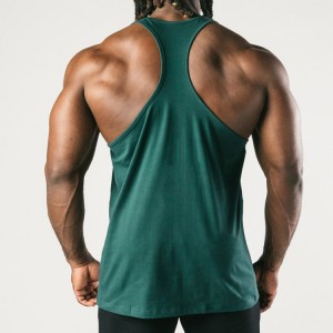 Ambongadiny Logo Custom Sportswear Muscle Fit Pain Tank Tops Gym Running Stringer Ho an'ny lehilahy