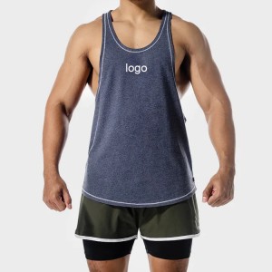 OEM Lett Quick Dry Mesh Back Stringer Custom Logo Printing Men Gym Tank Tops