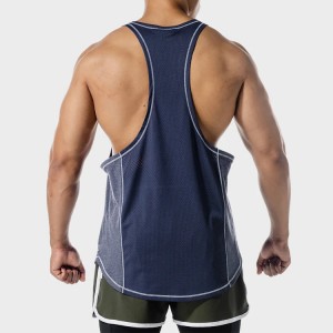 OEM Lightweight Quick Dry Mesh Back Stringer Isiko ILogo Printing Men Gym Tank Tops