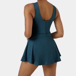 Nové přírůstky Tenisové sukně na míru U Back Flare Tenisové šaty pro ženy s podšívkou