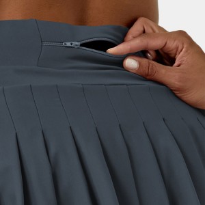 ລາຄາຂາຍສົ່ງ Custom Stretch Lining Shorts Back Pocket Women Pleated Tennis Skirts