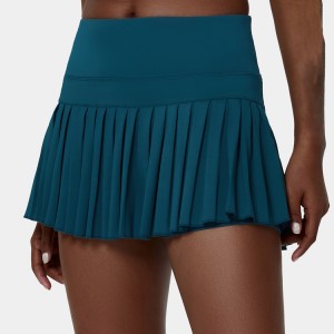 Велепродаја плисираних тениских сукњи са поставом високог струка са бочним џепом са логотипом