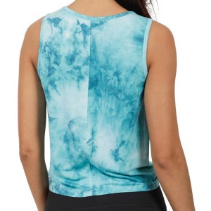 Design de moda regata feminina respirável tie dye tie dye estampa personalizada para academia