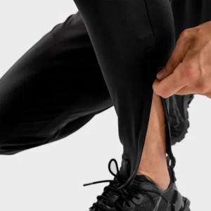 Top qualité Fitness personnalisé Gym course hommes Slim Fit piste Jogger pantalon avec fermeture à glissière bas