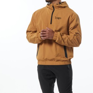 Χονδρικό Casual Pullover Προσαρμοσμένο Quarter Zipper Hoody Gym Windbreaker Jacket για άνδρες