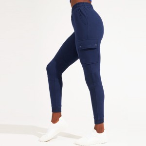 Groothandel Custom Drawstring Taille Cargo Pocket Dames Slim Fit Jogger Sweatpants