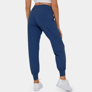 Skinny Polyester Spandex Logo Custom Logo Mathalauza a Sweat Elastic Waist Jogger for Women Active Wear