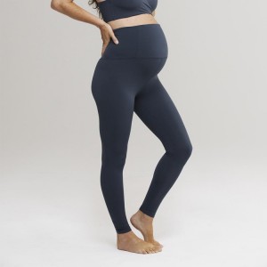 Egendefinerte miljøvennlige strekkbare sportstreningstre med høy midje Yoga Leggings for kvinner for gravide