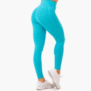 Vendita all'ingrosso di pantaloni leggings di yoga a cintura alta con stampa sublimata ad alta elasticità per e donne