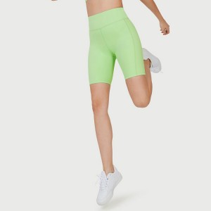 Истеҳсолкунандаи Чин Чор роҳ Stretch фармоишии баланд камар Yoga Biker Shorts барои занон
