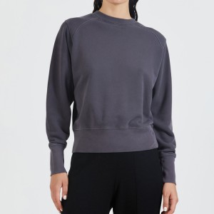 Цена по прейскуранту завода-изготовителя Cutom Logo Printing Plain Cotton Workout Sweatshirt для женщин