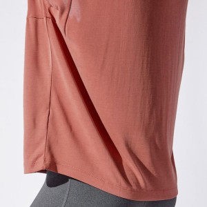 Nuovi prodotti caldi Magliette da donna - Abbigliamento da allenamento di alta qualità Logo personalizzato T-shirt tinta unita in cotone oversize a maniche corte da donna - AIKA