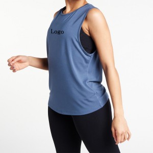 Ladies New Trendy Custom Logo Sweat Wicking Athletic Crossover Tank Top For Women