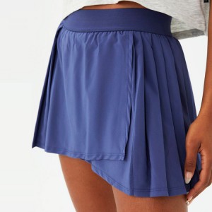 Najpredávanejšie oblečenie do posilňovne Dievčenské fitness zavinovacie tenisové šaty Dámske skladané tenisové sukne