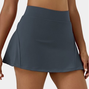 Preț cu ridicata Pantaloni scurți cu căptușeală elastică personalizate Buzunar din spate Femei Fuste plisate de tenis