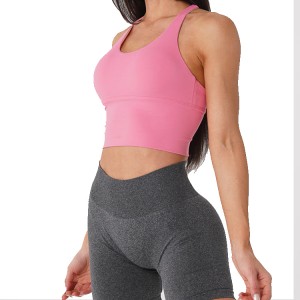 Kina produsent Sexy Back Cross Strap Custom Fitness Yoga Sports BH for kvinner