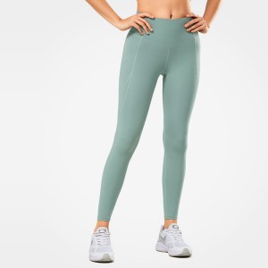 Groothandel Custom Hoge Taille Luchtgat Running Dames Yoga Sport Leggings Gym Panty's
